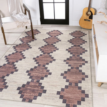 Timantii Modern Trellis Kilim Area Rug